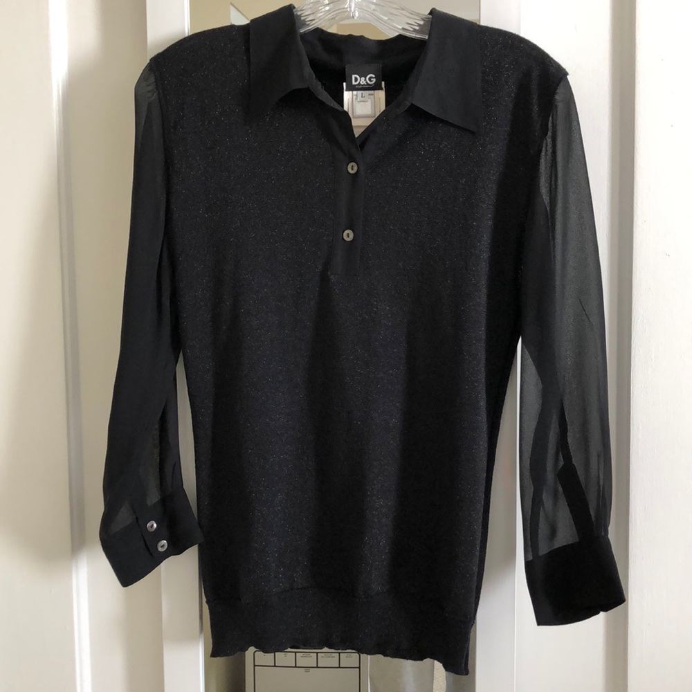 Dolce & Gabbana sparkly black blouse
